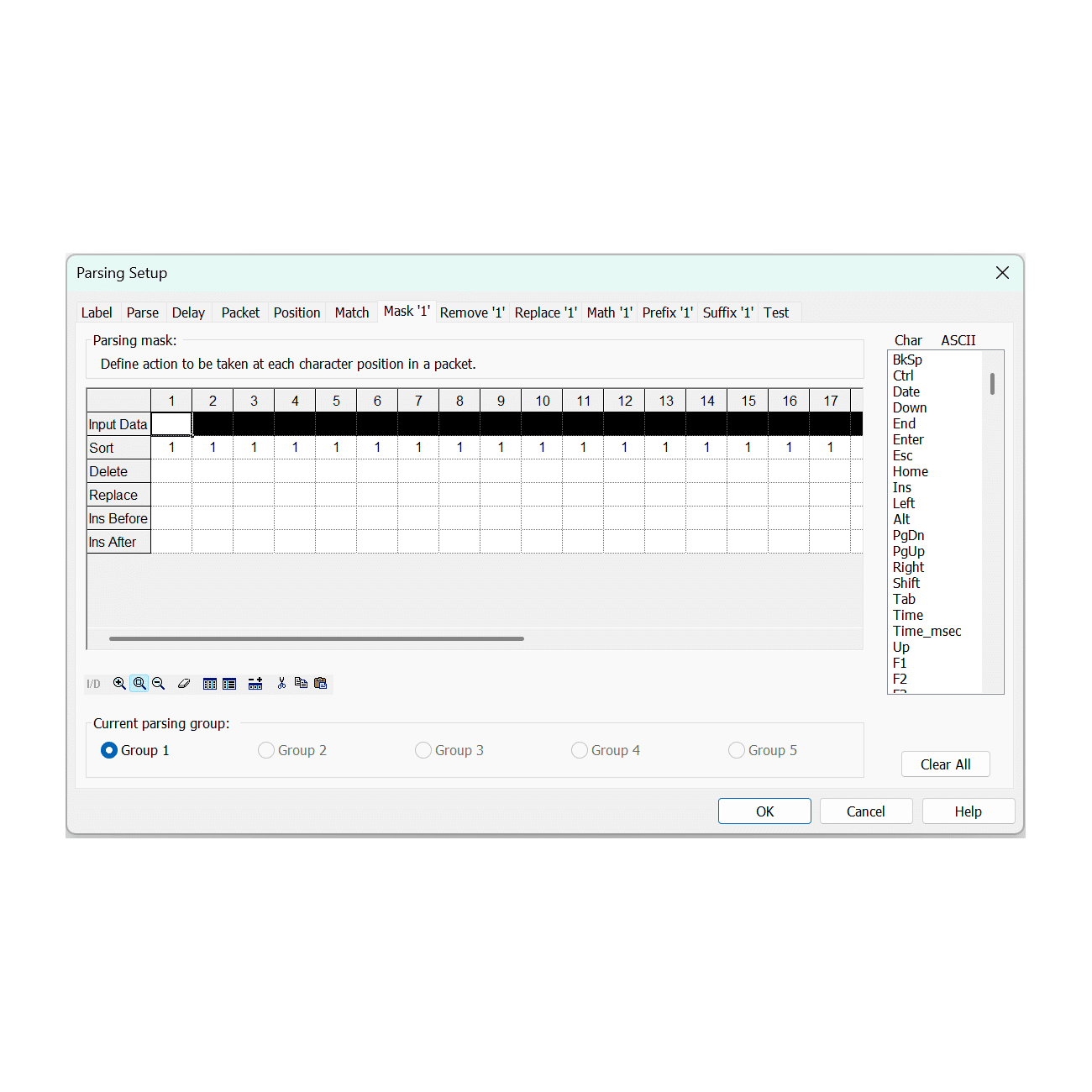 WedgeLink Standard Parsing Mask