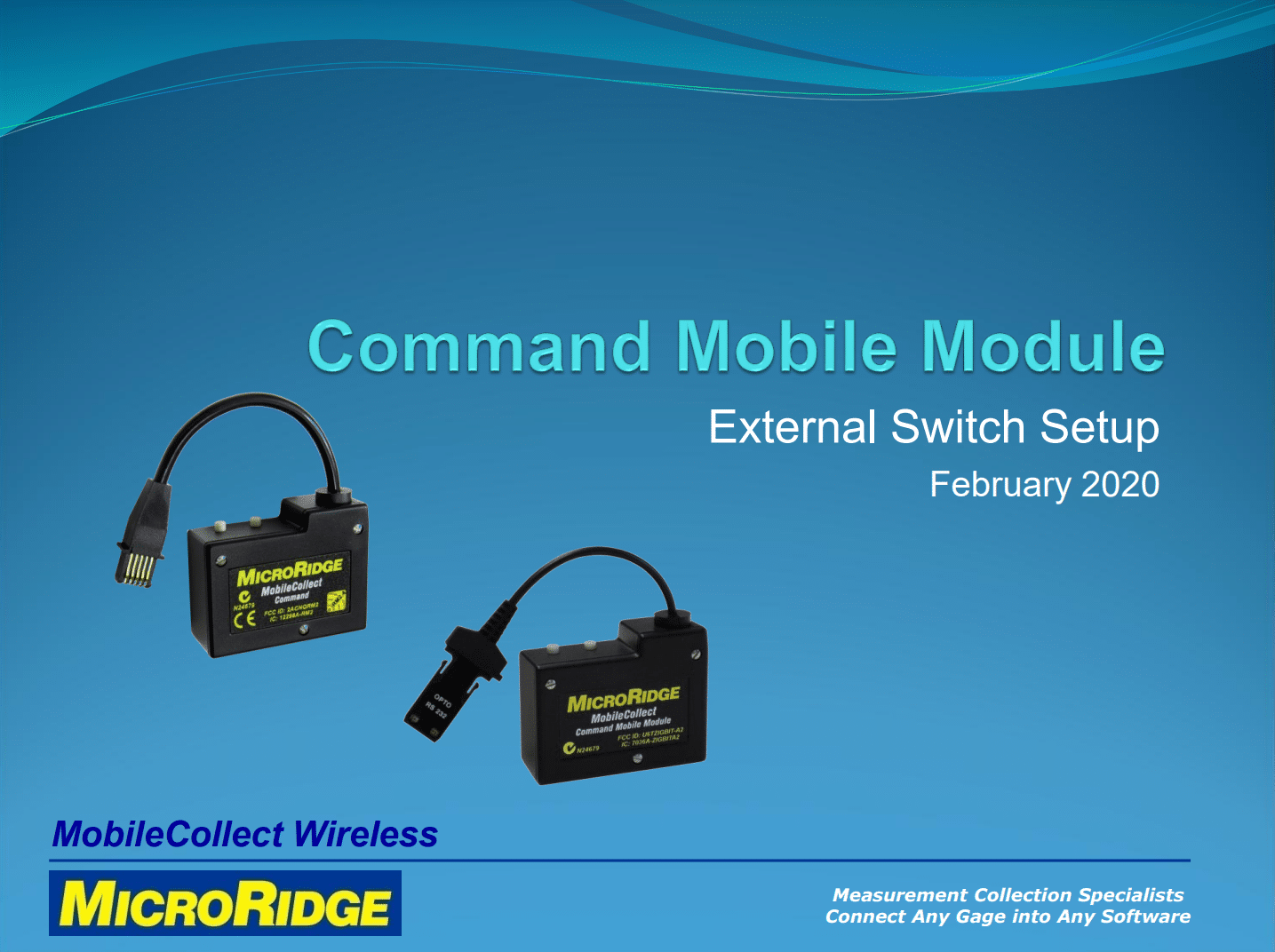 Command Mobile Module External Switch Setup