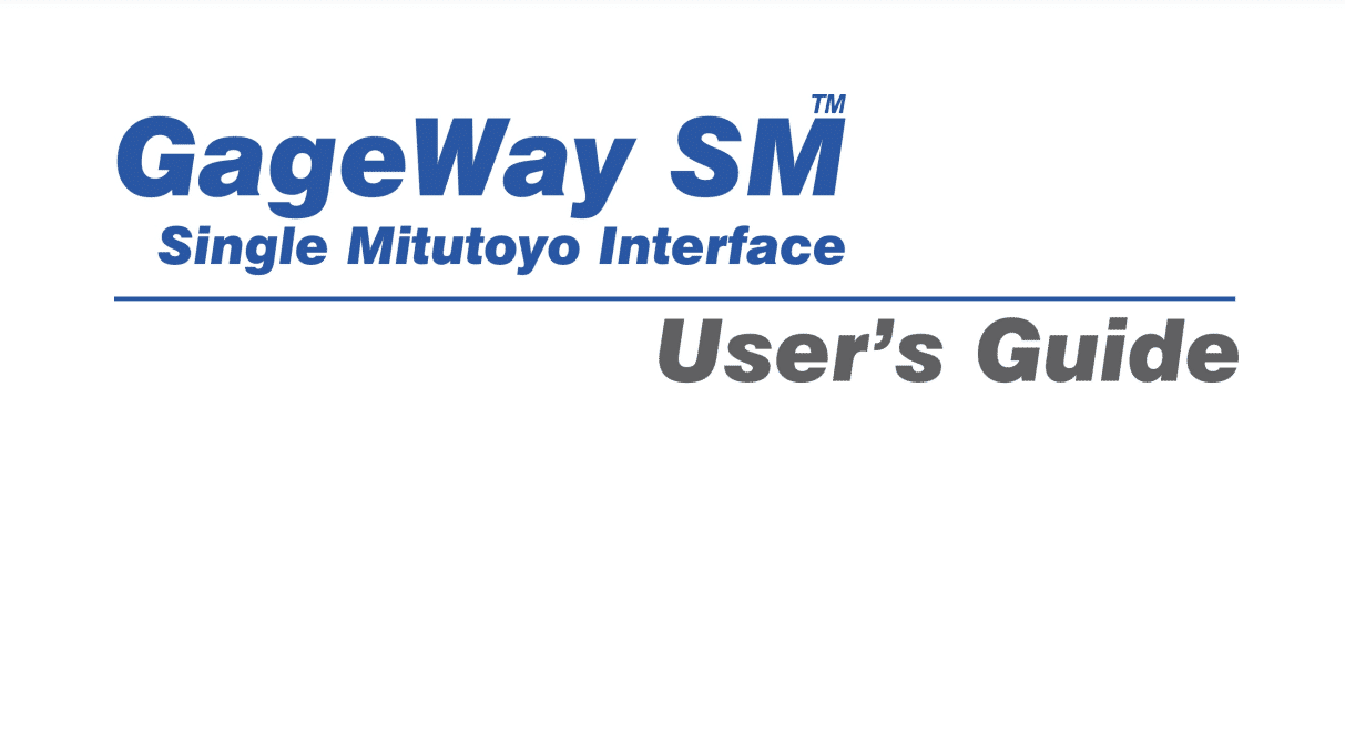 GageWay SM Users Guide