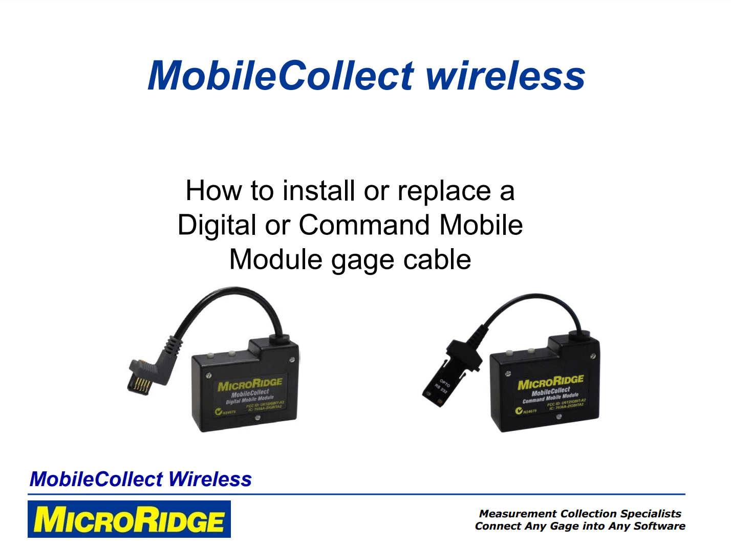 Install or Replace Command or Digital Mobile Module Cable