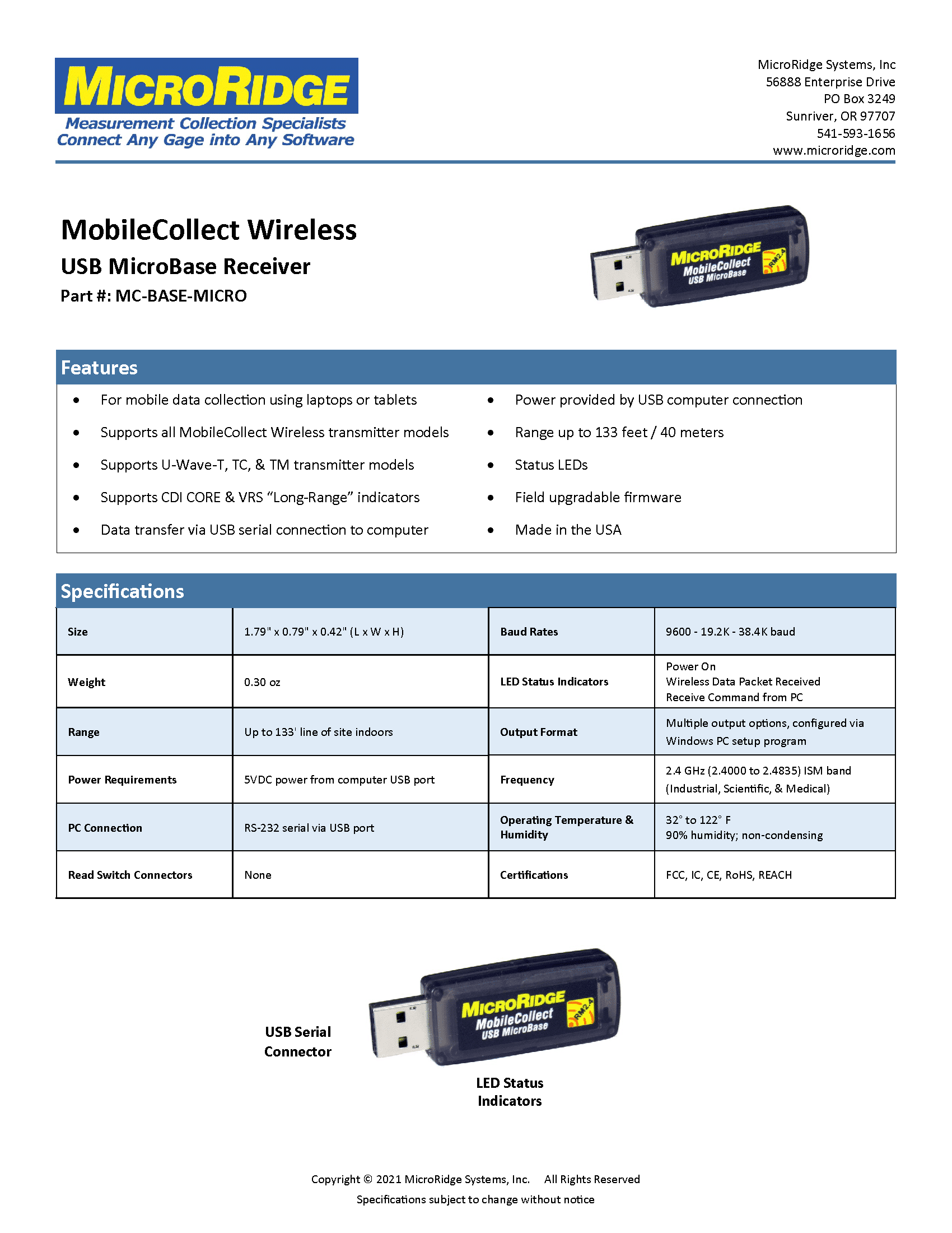 MicroBase Spec Sheet